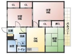 エステートピア瀬田B棟の間取り画像