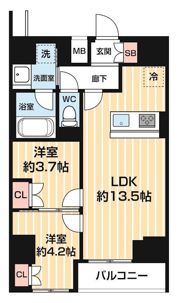 ARCOBALENO MINAMISENJUの間取り画像