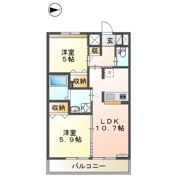 仮）熊本市南区八幡8丁目新築アパートの間取り画像