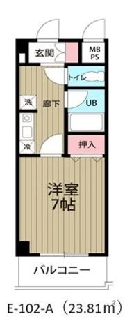 河幸第八ビル(E-102)の間取り画像