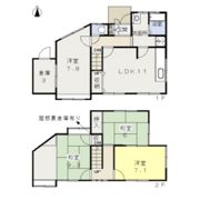 津倉町2丁目一戸建て 西棟の間取り画像