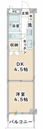カーサー第一宇喜田2号棟の間取り画像