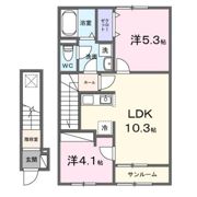 セイバリー Kubo Ⅰの間取り画像