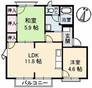 屋島フレグランス B棟の間取り画像