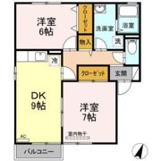クレセント中島の間取り画像