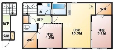 スカイズYUAの間取り画像