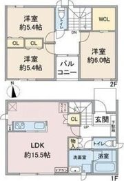 吉根貸戸建の間取り画像