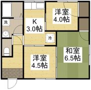 福田一戸建て借家 東の間取り画像