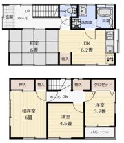 貸家 簑沢13-78の間取り画像