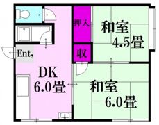 ヴィラ宮島口 B棟の間取り画像