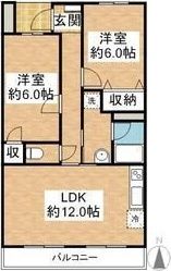 ラーレ前橋ABの間取り画像