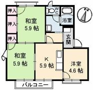 屋島フレグランス A棟の間取り画像