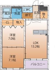ハートフル フルールの間取り画像