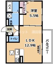 D-ROOM平井B棟の間取り画像