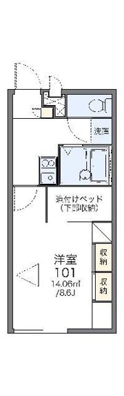 レオパレスいちごBの間取り画像