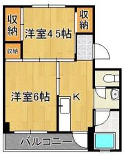 ビレッジハウス門司白野江2号棟の間取り画像