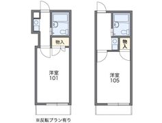 レオパレスハーモニーハイツ川崎の間取り画像