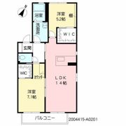 リバージュ石坪A棟の間取り画像