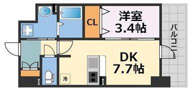大阪難波Noahの間取り画像