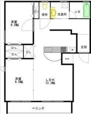 郷東マンションの間取り画像