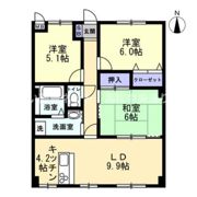 フォブールトロワやくりAの間取り画像