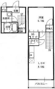 スリーハーブズ服部寿町の間取り画像