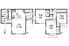 南与野戸建貸家の間取り画像
