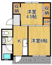 ビレッジハウス白野江2号棟の間取り画像