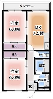 ビューテラス畷B棟の間取り画像
