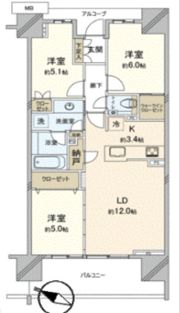 プラウド浦和高砂マークスの間取り画像