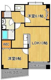 アビタシオン蒲生の間取り画像