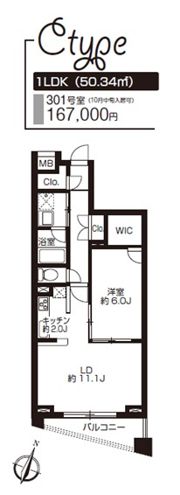 プライムアーバン日本橋大伝馬町の間取り画像