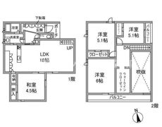 坊袋戸建の間取り画像