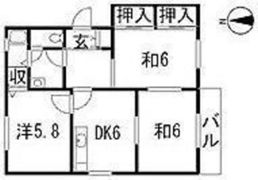ルミエール鶴江B棟の間取り画像