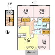 ラ・フェルマータ山室 Aの間取り画像