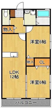 ひびきのハイムD棟の間取り画像