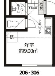 Studio Apartment東池袋の間取り画像