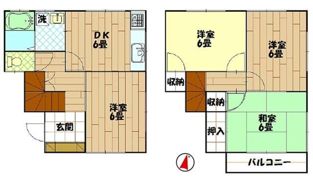 佐野2丁目テラスハウスの間取り画像