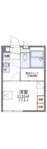 レオパレスリバーサイド コートの間取り画像