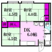 ヴィラ宮島口 A棟の間取り画像