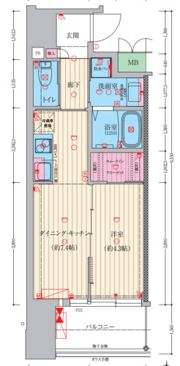 ファーストフィオーレ難波フォートの間取り画像