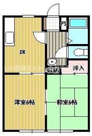 グリーンヒルズうしお B棟の間取り画像