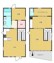 上連雀3丁目 貸家の間取り画像