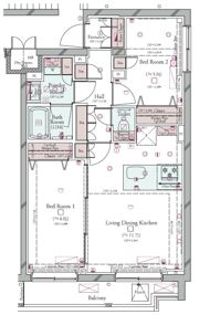 コンシェリア目黒本町 THE RESIDENCEの間取り画像