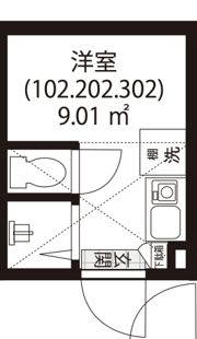GARUNA OKUBOの間取り画像