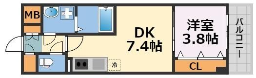 CITY PAL CREST TANIMACHI （シティ パル クレスト タニマチ）の間取り画像