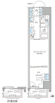パークアクシス品川天王洲アイルの間取り画像