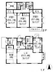 下連雀6丁目戸建の間取り画像