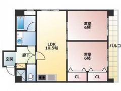 ベルフィーユ楠木の間取り画像