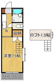 ハイネス枝光B棟の間取り画像
